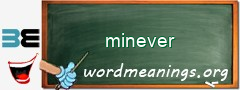 WordMeaning blackboard for minever